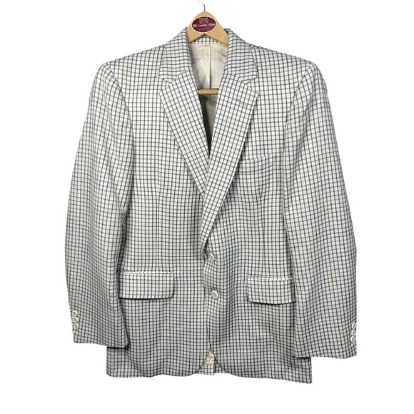 Jos. A. Bank Other - Jos A Bank Blazer Men's Ivory Check Print Sports Coat Business Casual